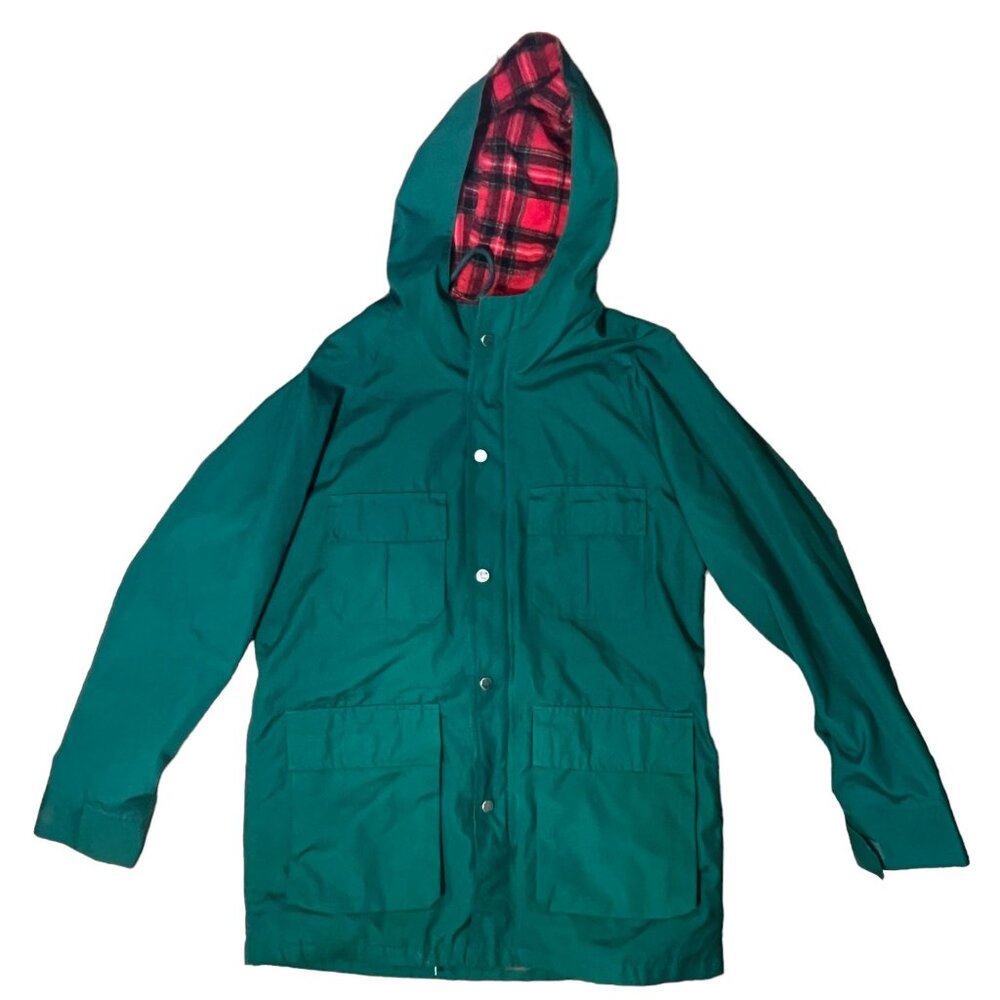 VINTAGE 1980s Campus Rugged Country Flannel Lined Winter Jacket
